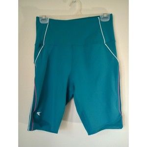 TKO Womens Lg. Teal Green Knee Length Athletic Workout Bicycle Shorts (26"Wx9"L)